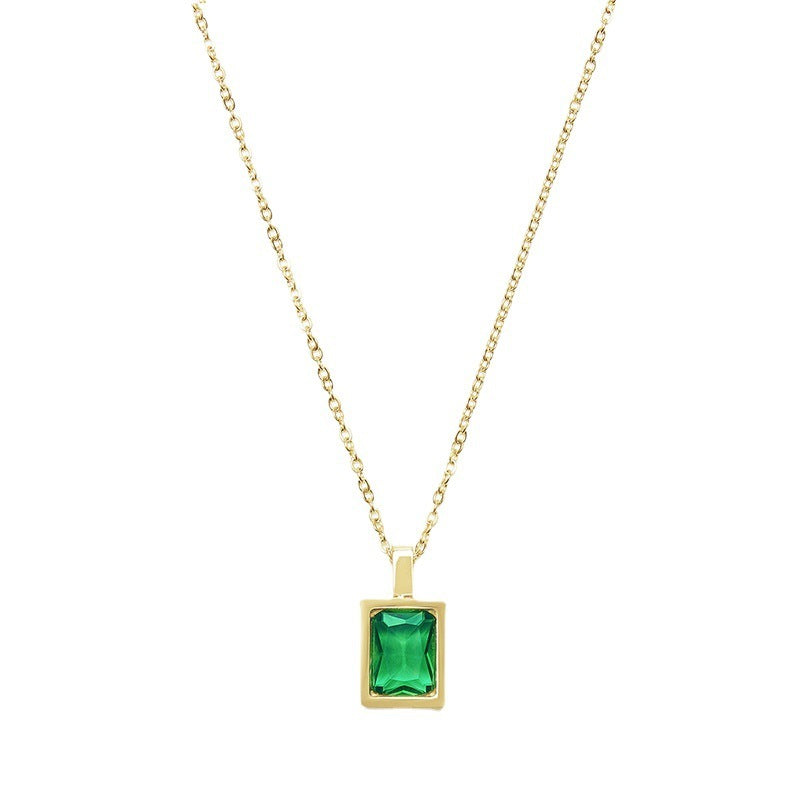 French Square Colour Zirconium Rock Candy Square Brick