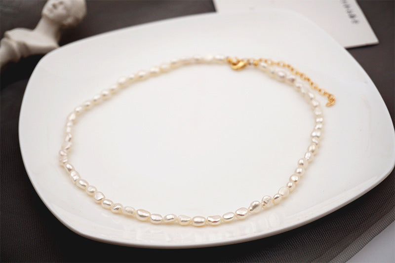 Freshwater Baroque Pearl Necklace Clavicle Chain