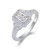 Moissanite S925, Silver And Platinum-plated