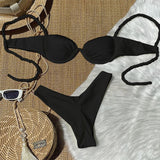 Woven Strap Seaside Swimwear Women