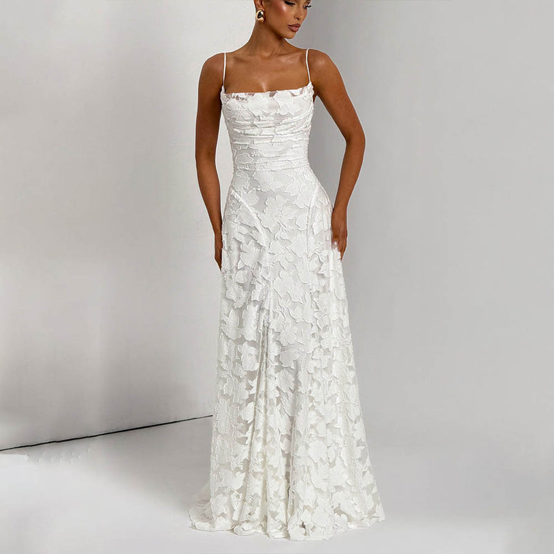 Sling Chiffon Elegant Backless Dress