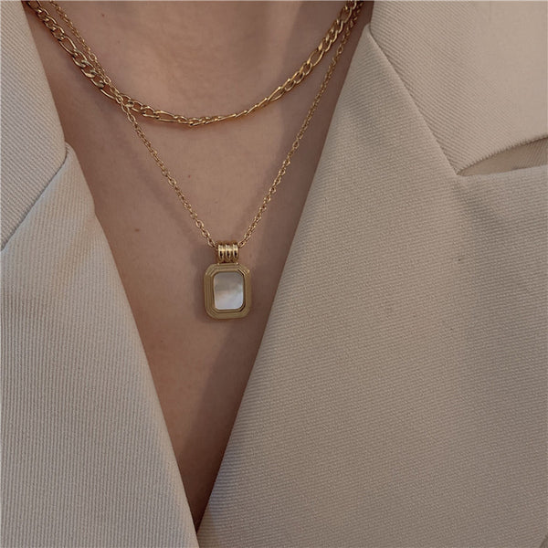 Light Luxury High-end White Mother-of-pearl Necklace