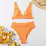 High Waisted Split Bikini