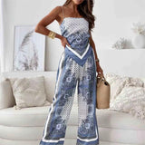 Printed Wrapped Pants Set