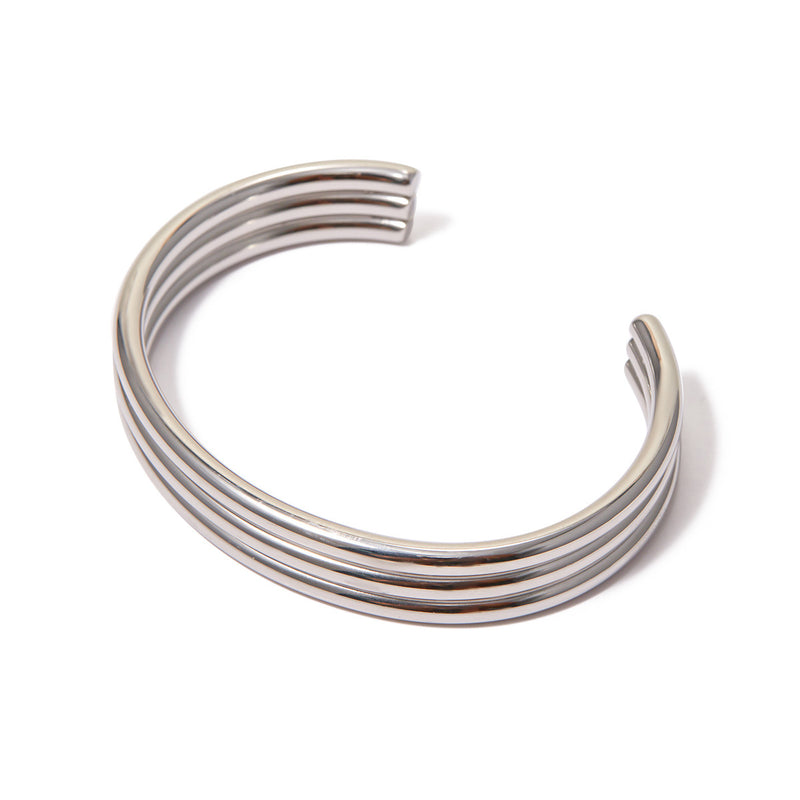 Stainless Steel Three-layer Rib Bracelet