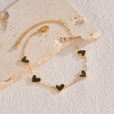 Ins Love Bracelet  Stainless Steel Dripping Heart Bracelet Fashion Valentine's Day Jewelry Gift