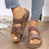 Casual Woven Solid Colour Sandals