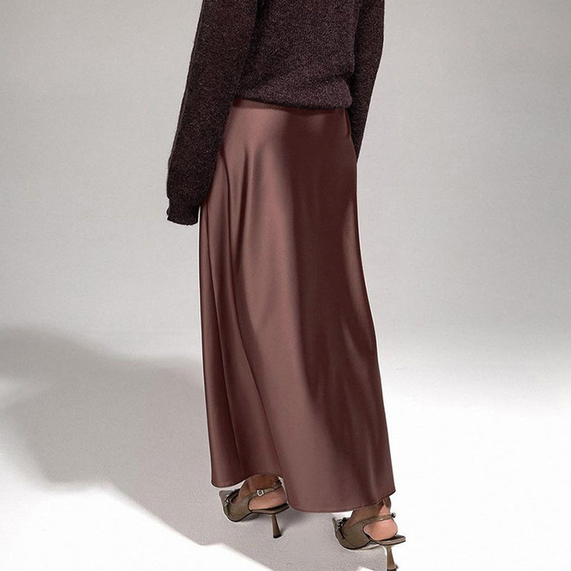 Satin Brown Skirt