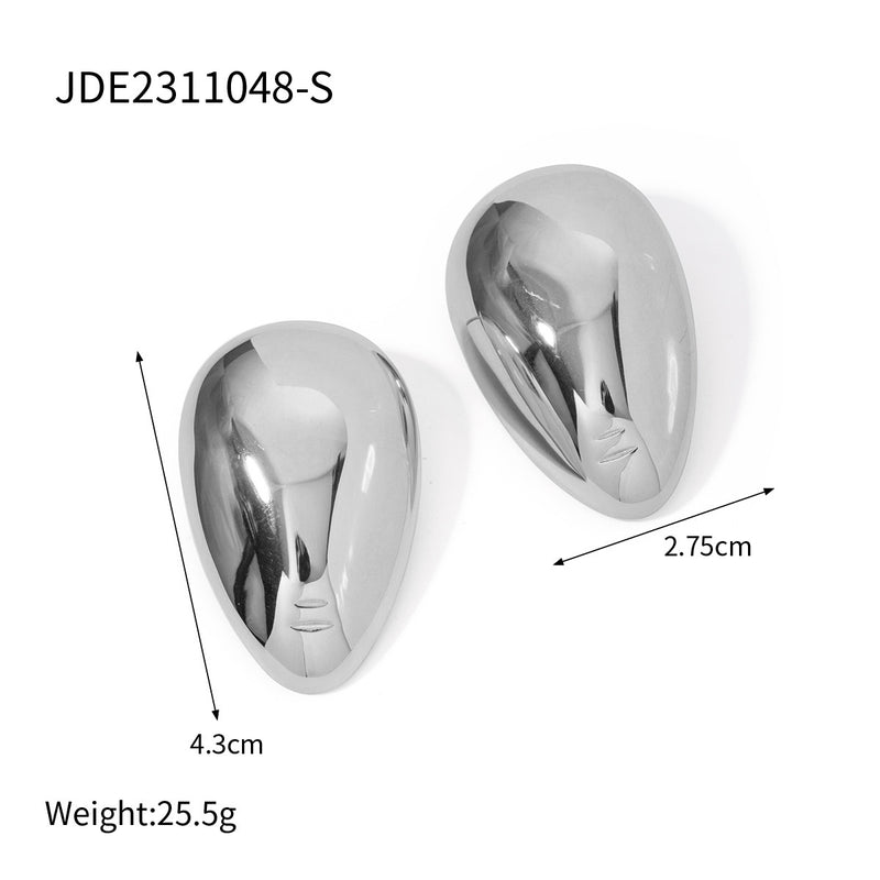 Stainless Steel Glossy Earrings