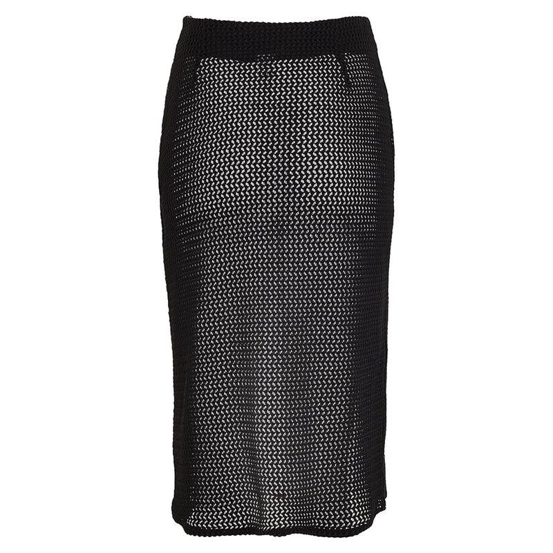 Montce Black Crochet Slip Skirt Skirt