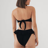 Montce Black Crochet Tamarindo Ruffle Bikini Bottom Bikini Bottom