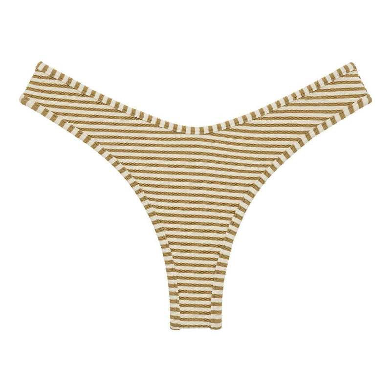 Montce Neutral Stripe Added Coverage Lulu Bikini Bottom Bikini Bottom