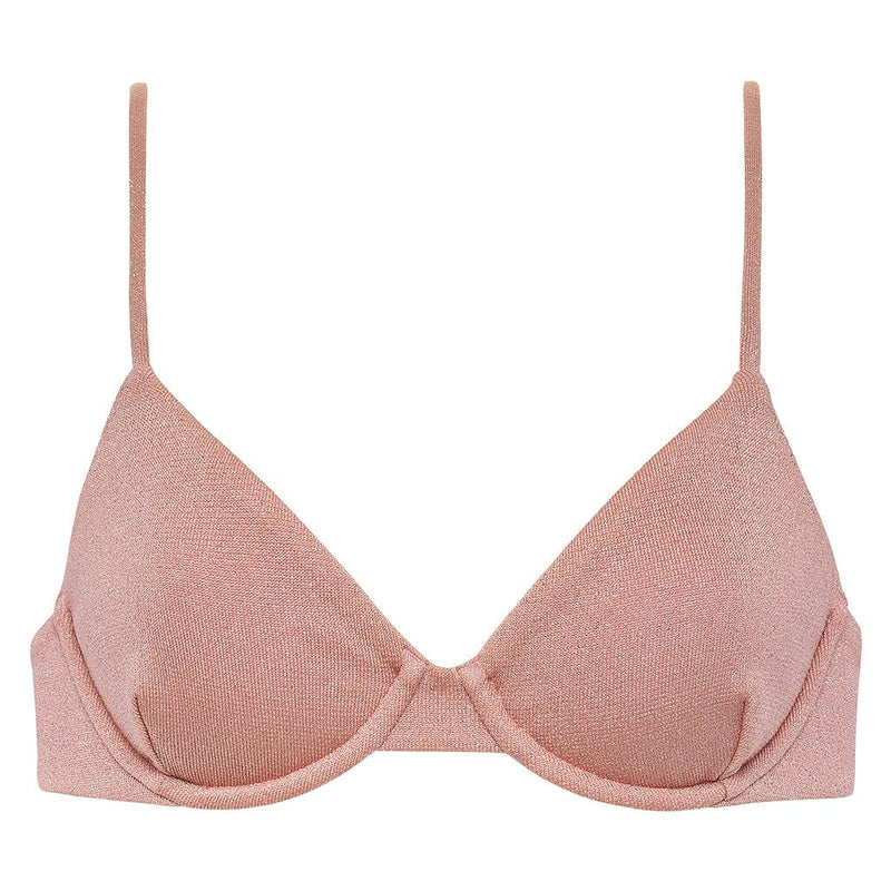 Montce Prima Pink Sparkle Dainty Bikini Top Bikini Top