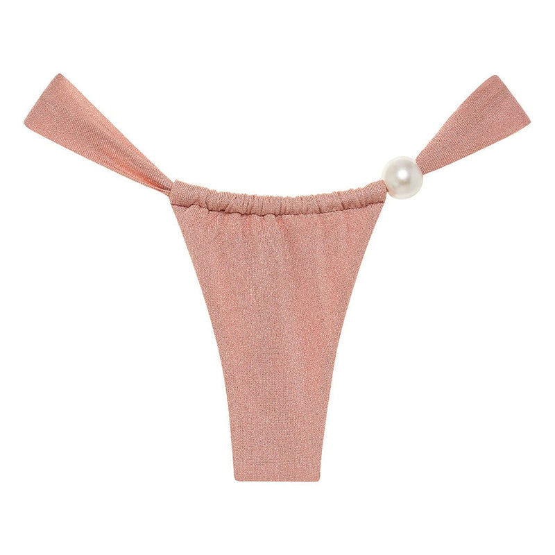 Montce Prima Pink Sparkle Sandra Pearl Bikini Bottom Bikini Bottom