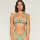 Montce Sage Green Rib Devin Bikini Top Bikini Top