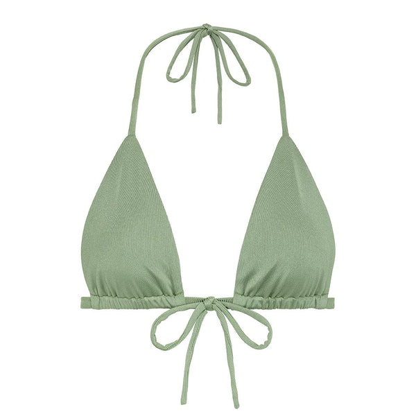 Montce Sage Green Rib Emma Bikini Top Bikini Top