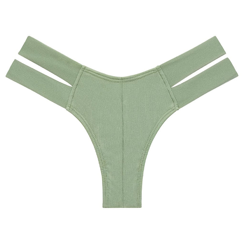 Montce Sage Green Rib Euro Bikini Bottom Bikini Bottom