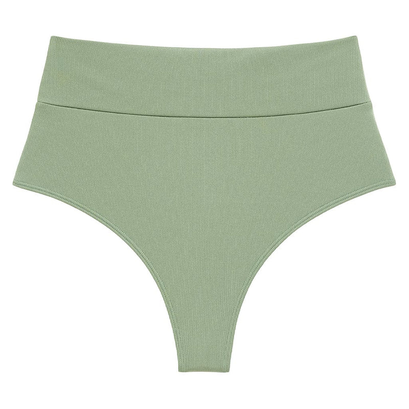 Sage Green Bikini - High-Waisted Bikini Bottom - Swim Bottoms - Lulus