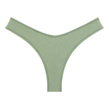 Montce Sage Green Rib Lulu Bikini Bottom Bikini Bottom