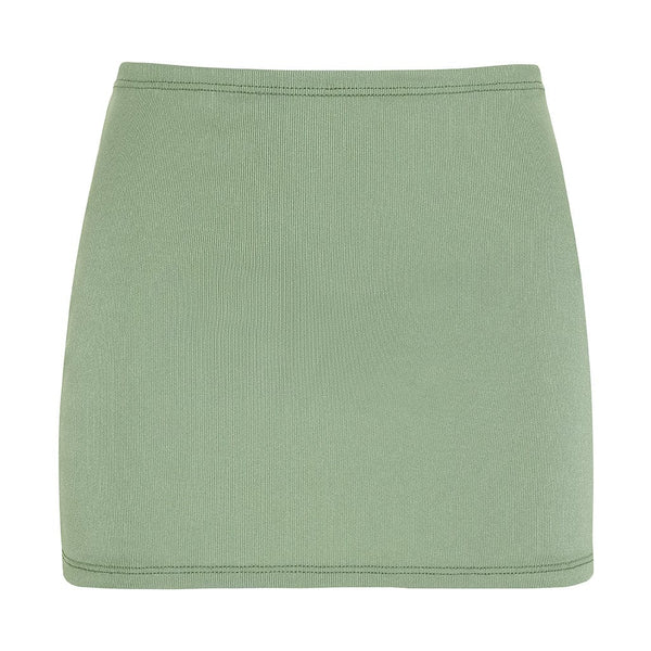 Montce Sage Green Rib Micro Skirt Skirt