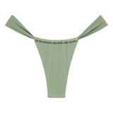 Montce Sage Green Rib Sandra Bikini Bottom Bikini Bottom