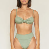 Montce Sage Green Rib Tamarindo Binded Bikini Bottom Bikini Bottom