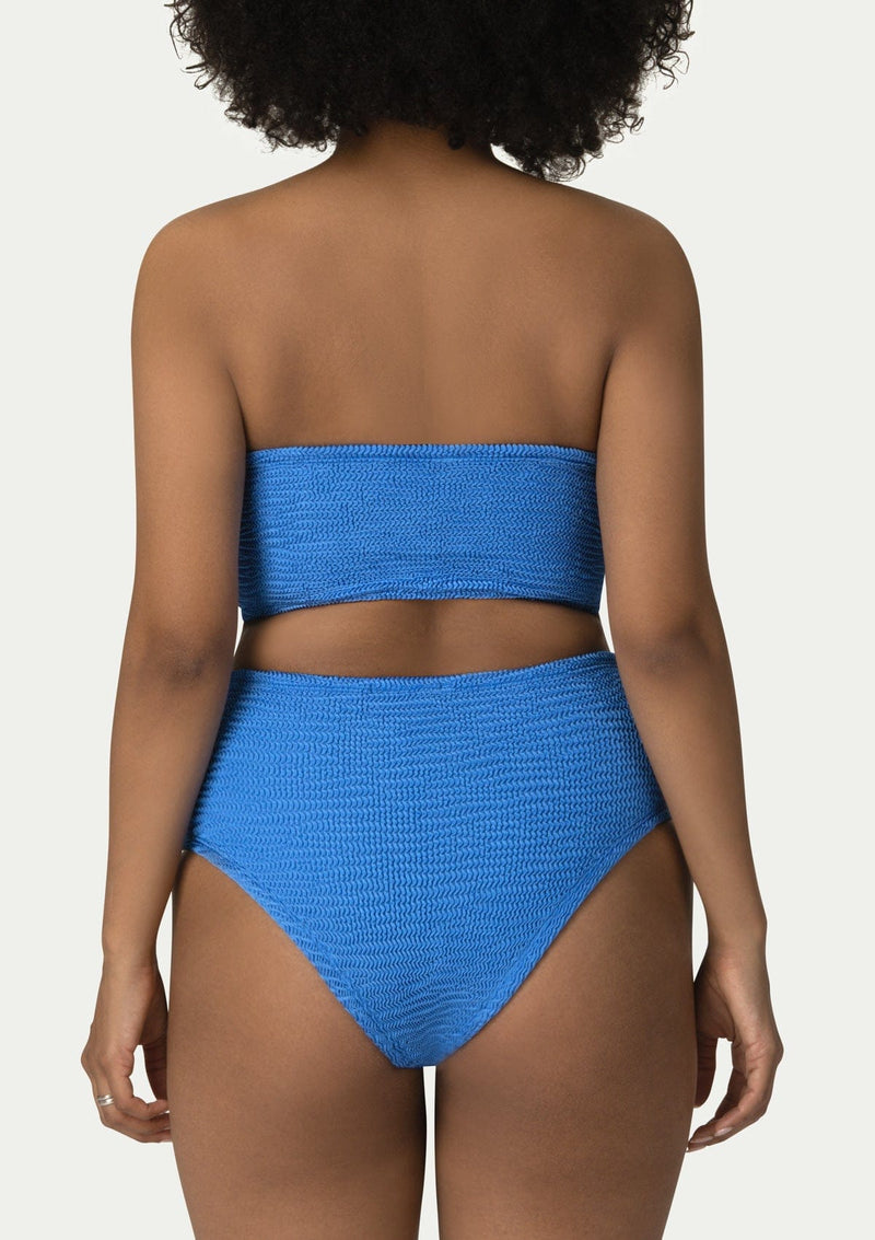 PARAMIDONNA | Emotional and cool swimwear and beachwear brand FRIDA HIGH-WAIST AZURE ONE SIZE