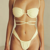 Buttercream Rib Simone Bikini Top