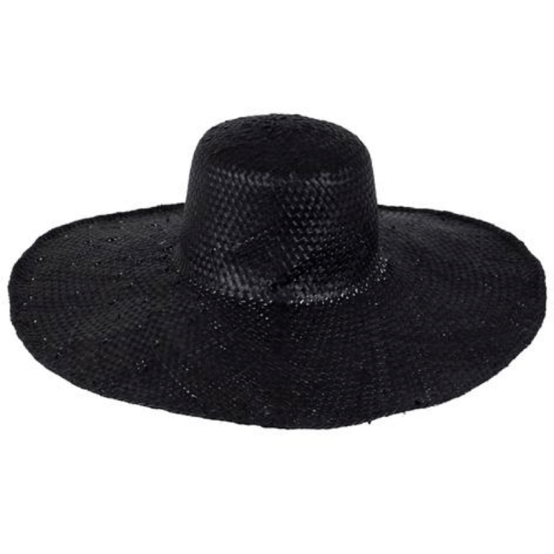 Beach Luxe Hamptons Woven Hat - Black Hat
