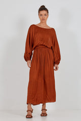 BEFORE ANYONE ELSE CELONI DRESS - RED CLAY