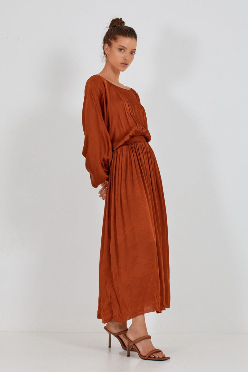 BEFORE ANYONE ELSE CELONI DRESS - RED CLAY