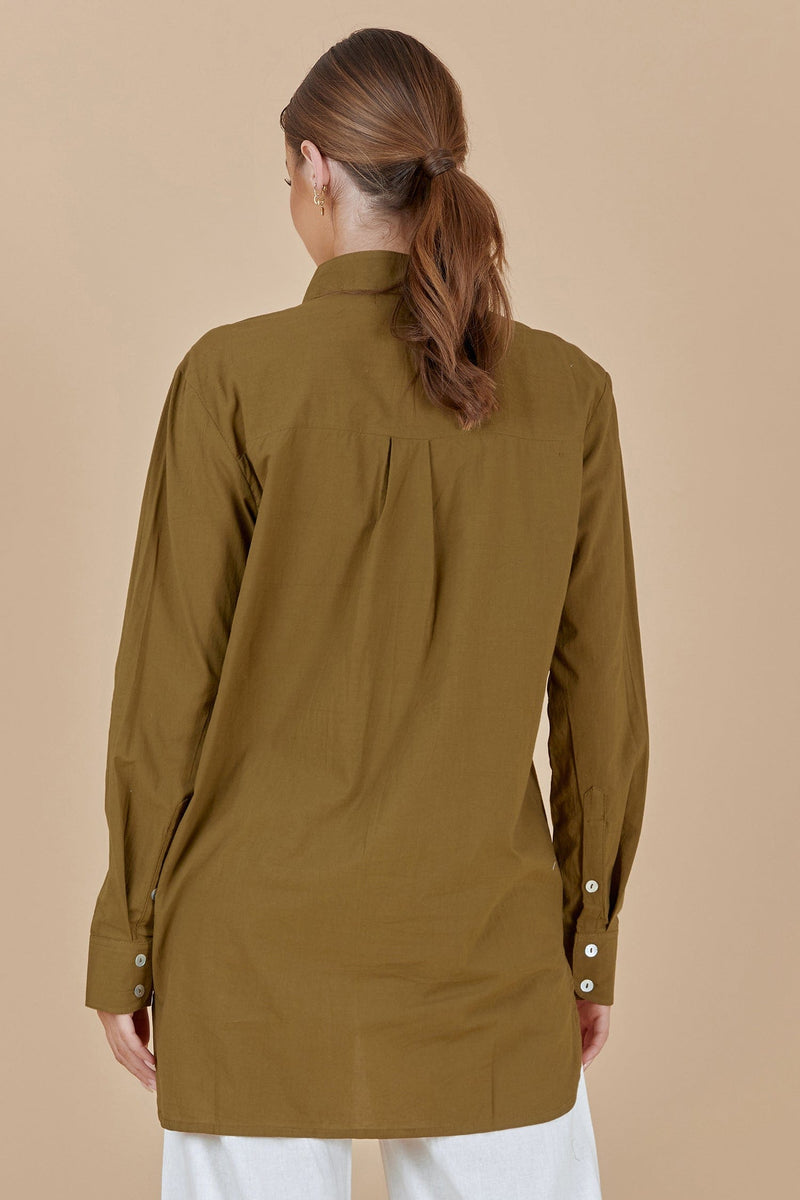 BEFORE ANYONE ELSE ZEPHYR SHIRT - OLIVE GREEN