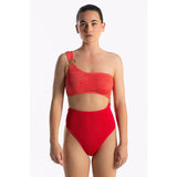 CLEONIE SCALLOP MAILLOT One Piece ONE SIZE / CHERRY CORAL