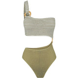 CLEONIE SHELL MAILLOT MULTI One Piece ONE SIZE / MOSS AND STRIPE