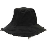 Womens Black Bucket Hat Cotton Dune