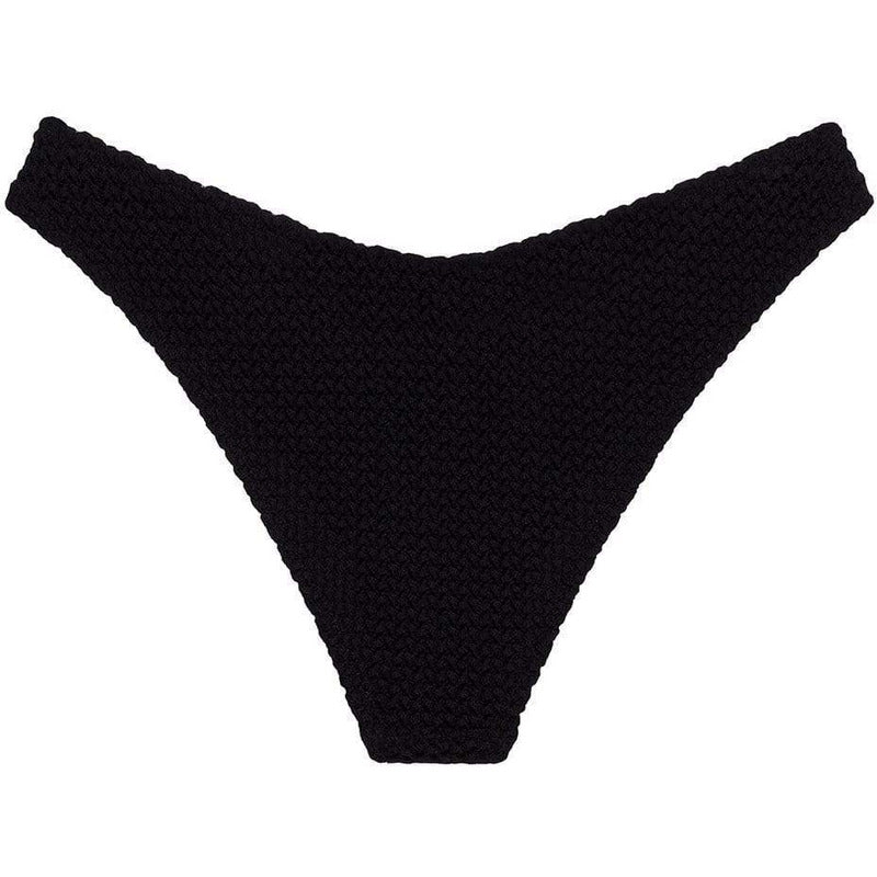 Montce Montce | Black Crochet Lulu (Zig Zag Stitch) Bikini Bottom Bikini Bottom