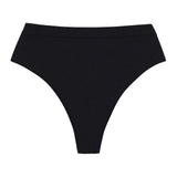 Montce Montce | Black Rib Added Coverage Paulina Bikini Bottom Bikini Bottom