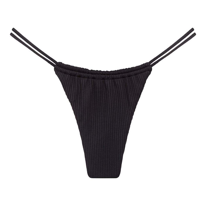 Montce Montce | Black Rib Brasil Bikini Bottom Bikini Bottom