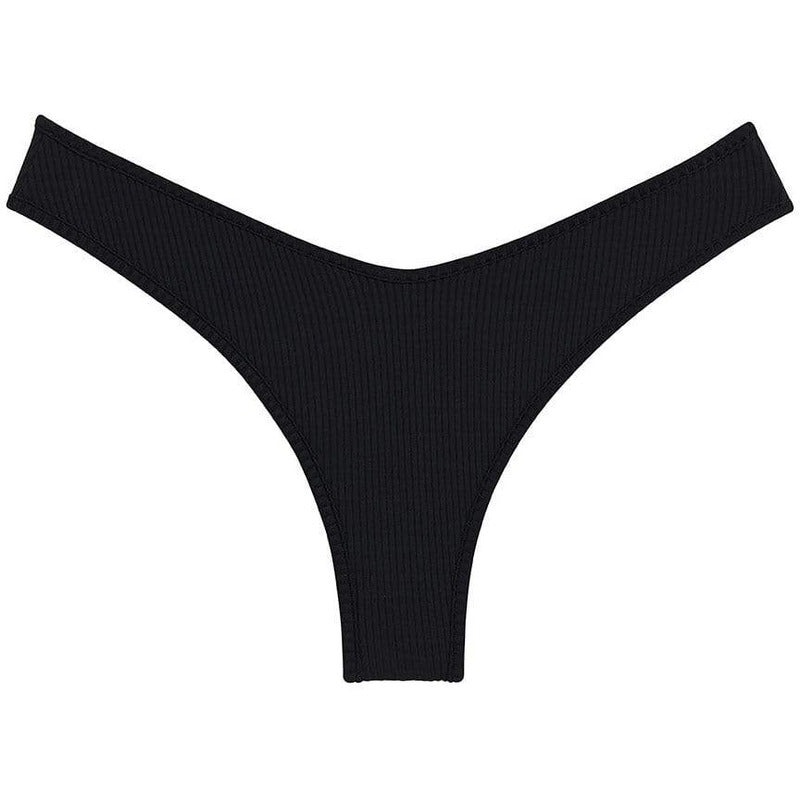 Montce Montce | Black Rib Lulu Bikini Bottom Bikini Bottom