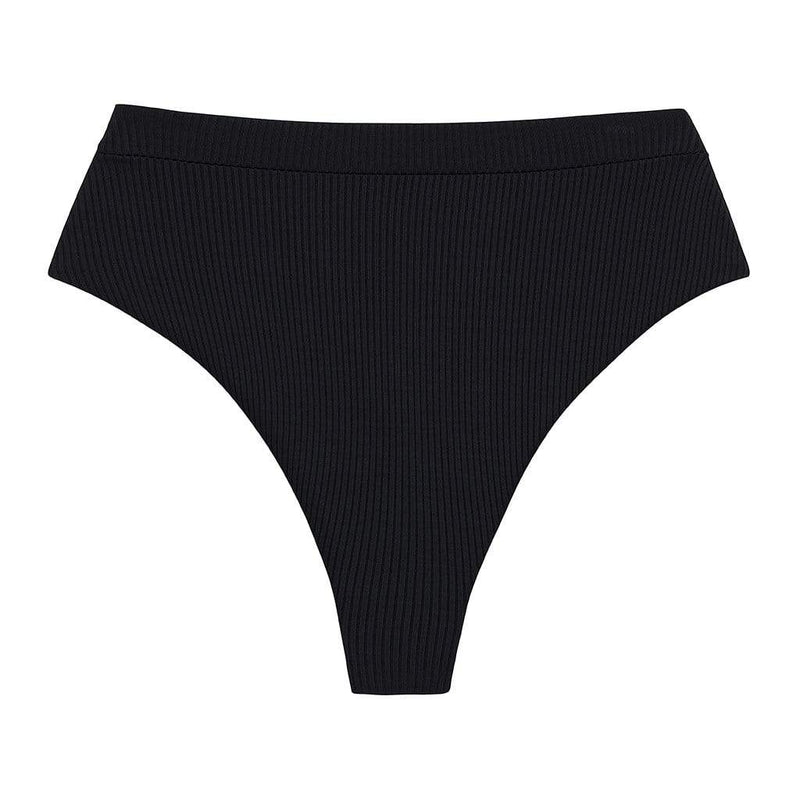 Montce Montce | Black Rib Paulina Bikini Bottom Bikini Bottom