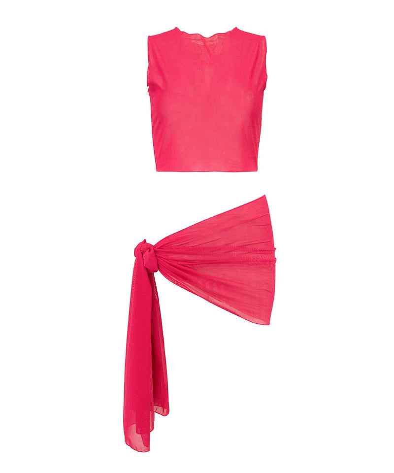 PARAMIDONNA | Designed Swimwear and Beachwear Paramidonna | MESH SET INGRID FUCHSIA Cover Up Onesize