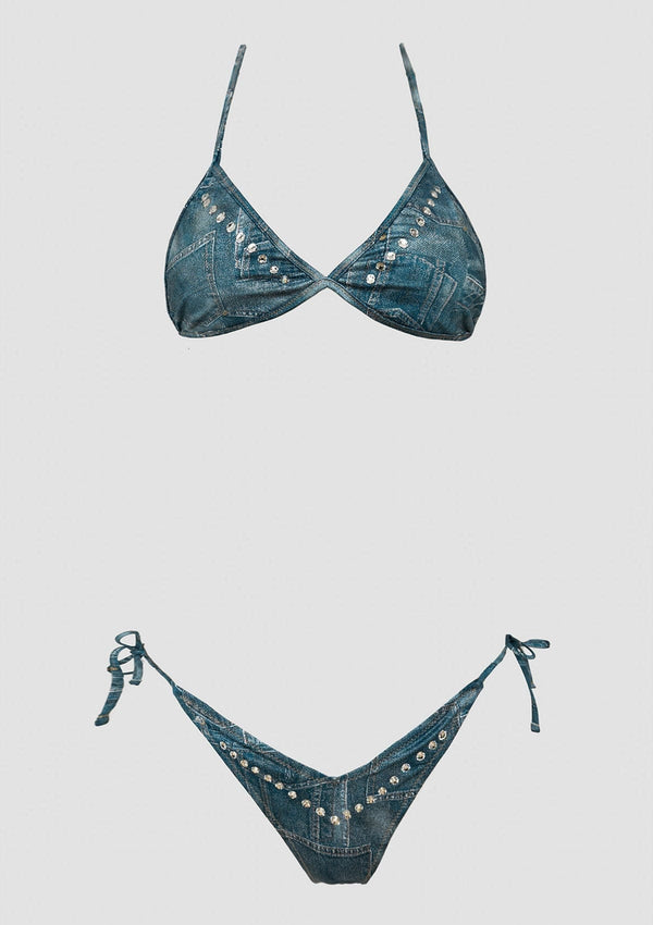 PARAMIDONNA | Joyful and cool swimwear and beachwear brand LIVIA DENIM BLUE