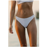 Revivre - to live again The 'Noemi' Reversible Bikini Brief in White Seagrass Bikini Bottom