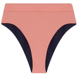 Revivre - to live again The 'Oriane' Reversible Bikini Brief in Azura Rose Bikini Bottom