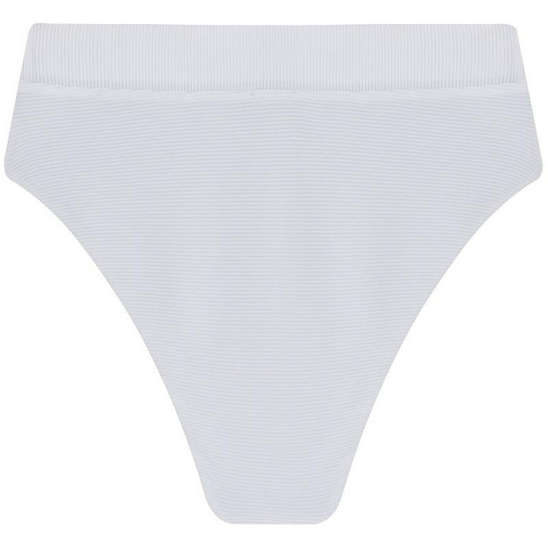 Revivre - to live again The 'Oriane' Reversible Bikini Brief in White Seagrass Bikini Bottom