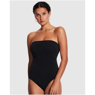 Black bandeau one piece on sale